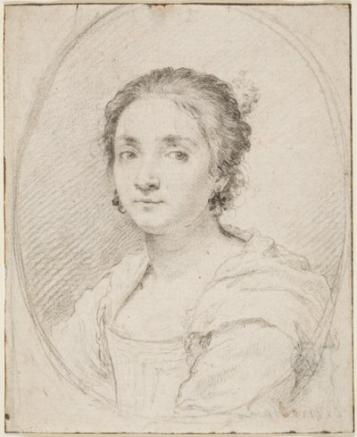 Portræt af Virginia de Vezzo da Velletri af Claude Mellan