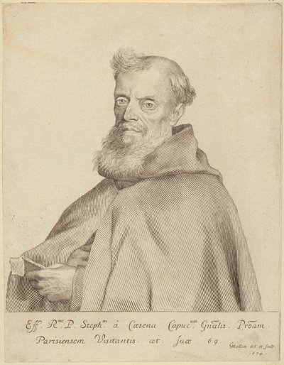 Portræt af Étienne da Cesena af Claude Mellan