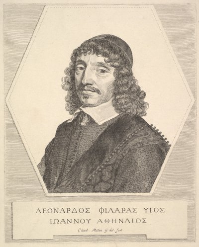 Portræt af Leonardos Philaras, 1651. af Claude Mellan