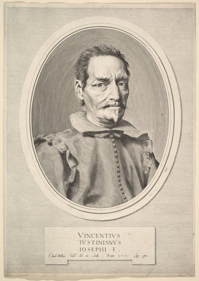 Portræt af Vincenzo Giustiniani, 1631. af Claude Mellan