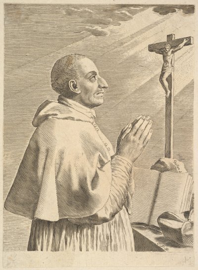 St. Charles Borromeo. af Claude Mellan