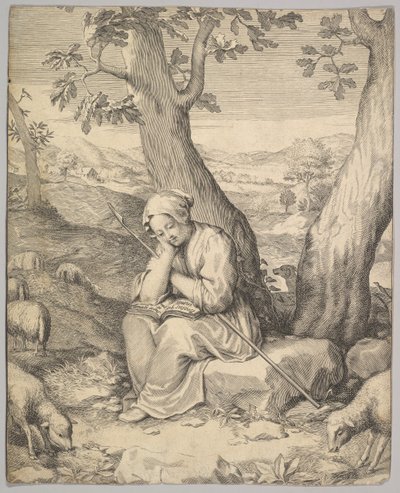 St. Genevieve. af Claude Mellan