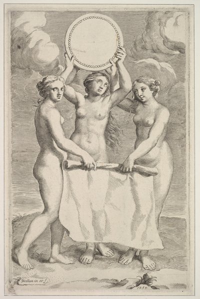 De tre nåder, 1659. af Claude Mellan