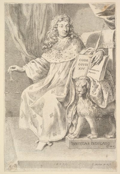 Titelside: Le Code Louis XIV, 1667. af Claude Mellan
