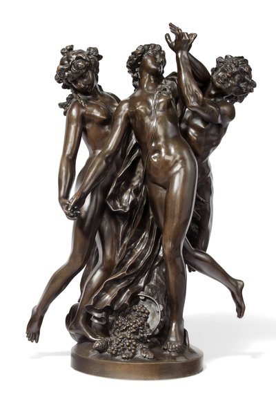 De tre nåder, ca. 1860 (bronze) af Claude Michel (after) Clodion