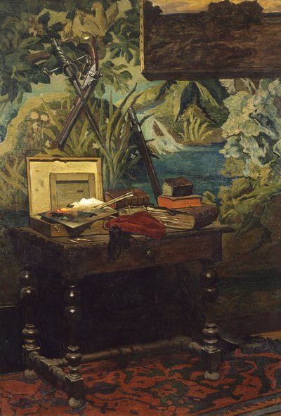 Et hjørne af studiet af Claude Monet af Claude Monet