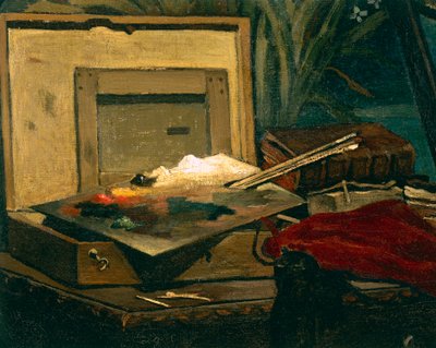 Et hjørne af studiet af Claude Monet af Claude Monet