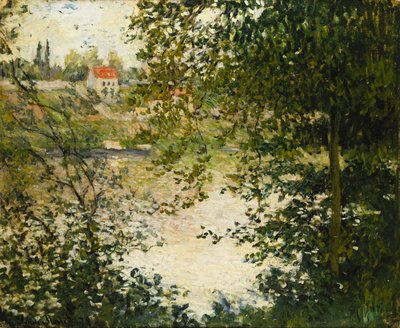 Udsigt gennem træerne på La Grande Jatte Island; Gennem træerne, øen La Grande Jatte, 1878 af Claude Monet
