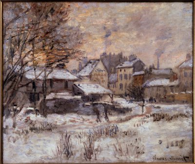 Argenteuil under sneen af Claude Monet