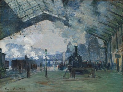 Ankomst af Normandiet-toget, Gare Saint-Lazare af Claude Monet