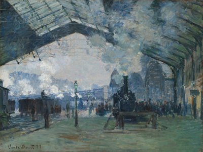Ankomst af Normandiet-toget, Gare Saint-Lazare, 1877. af Claude Monet