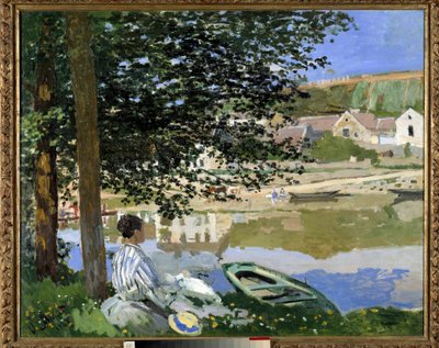 Ved kanten af vandet i Bennecourt af Claude Monet