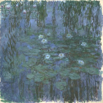 Blå nymfeer af Claude Monet