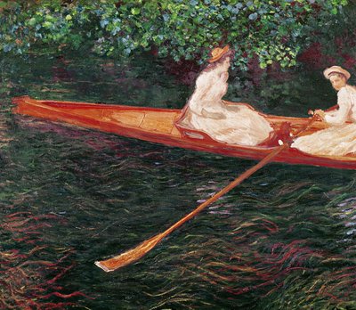 Sejlads på floden Epte, ca. 1889-1890 af Claude Monet