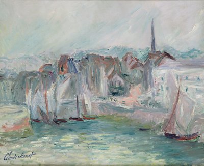 Både i havnen i Honfleur, 1917 af Claude Monet