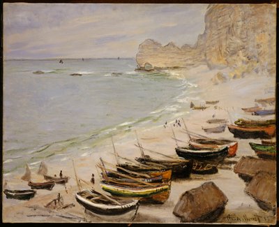 Både på stranden ved Etretat, 1883 af Claude Monet