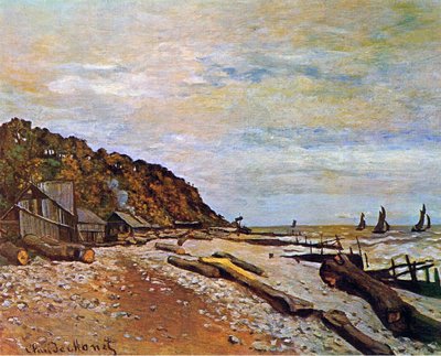 Bådeværft nær Honfleur, 1864 af Claude Monet