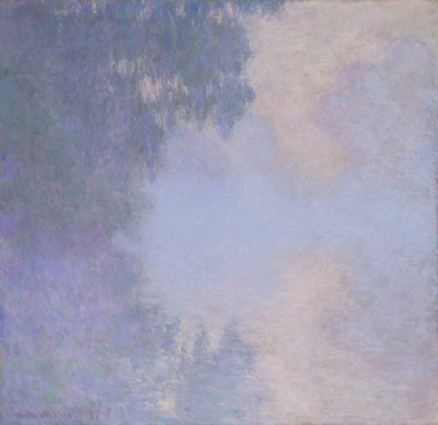Gren af Seinen nær Giverny Mist, 1897. af Claude Monet