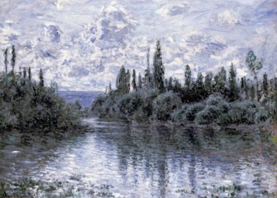 Arm of the Seine nær Vétheuil af Claude Monet