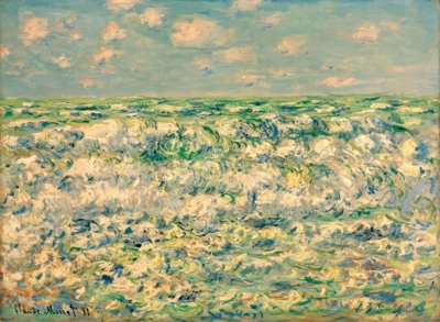 Brydende bølger af Claude Monet