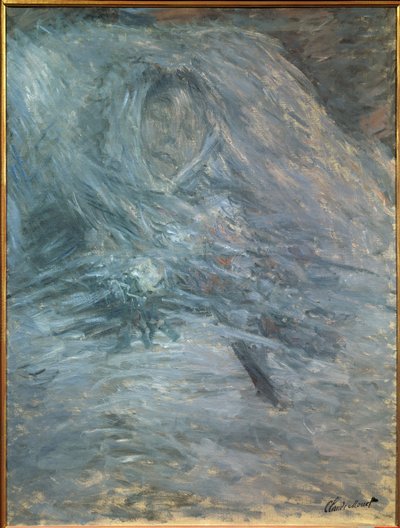 Camille på sit dødsleje (kunstnerens første kone 1847-1879) af Claude Monet