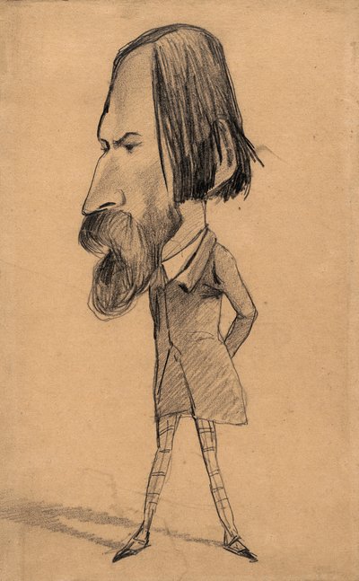 Karikatur af Auguste Vacquerie af Claude Monet