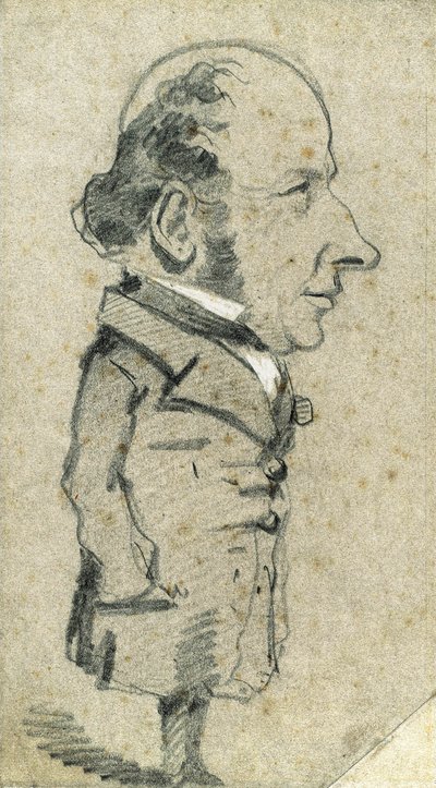 Karikatur af Eugène Marcel af Claude Monet