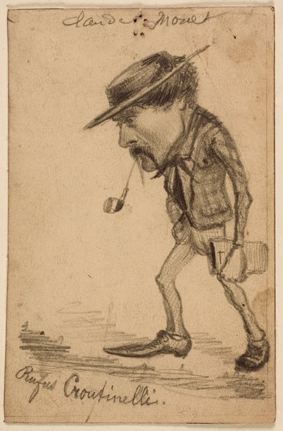 Karikatur af Henri Cassinelli ("Rufus Croutinelli") af Claude Monet