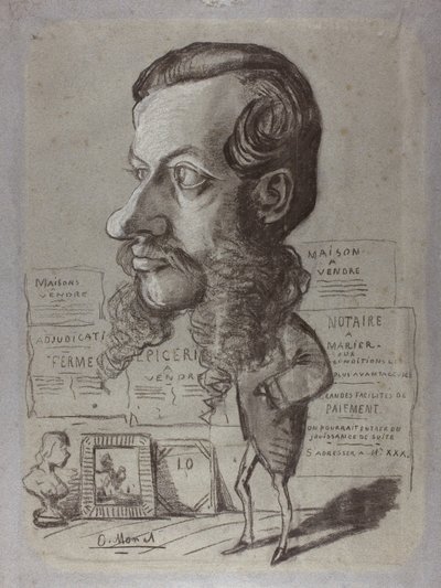 Karikatur af Léon Manchon, ca. 1858 af Claude Monet
