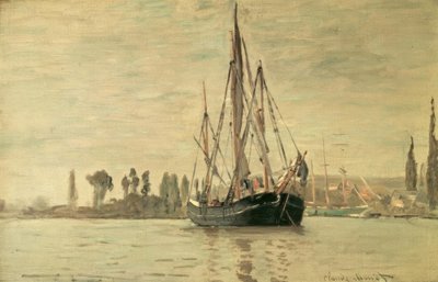 Chassemarée for anker (Rouen) af Claude Monet