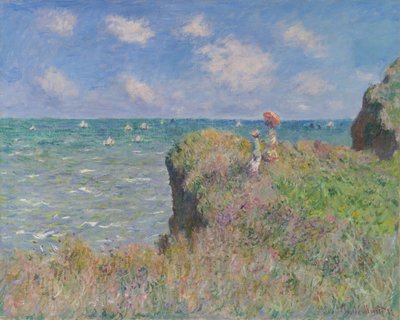 Cliff Walk ved Pourville, 1882. af Claude Monet
