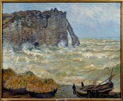 Klippe ved Etretat af Claude Monet