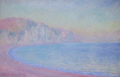 Klipper ved Pourville, stigende sol af Claude Monet