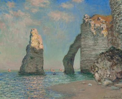Klipperne ved Étretat. 1885 af Claude Monet