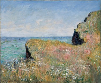 Edge of the Cliff, Pourville, 1882 af Claude Monet