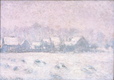 Sneeffekt i Giverny (Schnee i Giverny) af Claude Monet
