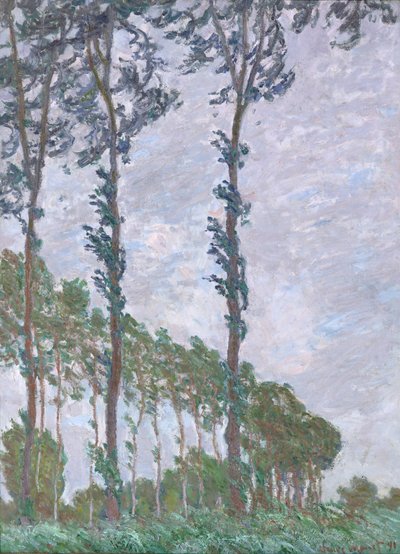 Wind Effect, serie af popler af Claude Monet