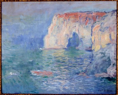 Etretat, manneporten, refleksioner over vandet Maleri af Claude Monet (1840-1926) 1885 Søn. 0,65x0,81 m Paris, Orsay Museum af Claude Monet