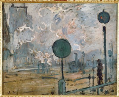 Det udvendige af Gare Saint-Lazare, Signal af Claude Monet