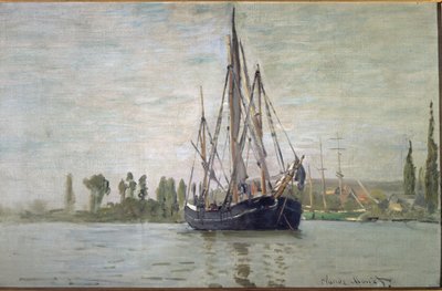 Fransk chase-maree for anker (nær Rouen) - olie på lærred af Claude Monet