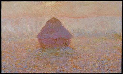 Kornstak, sol i tågen af Claude Monet