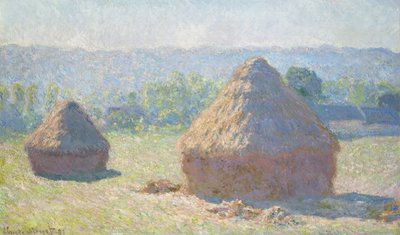 Høstak i aftensolen, 1891 af Claude Monet