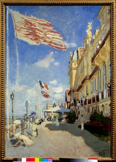 Hotel des Roches Noires i Trouville. Maleri af Claude Monet (1840-1926) af Claude Monet