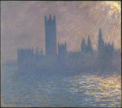Houses of Parliament, Sunlight Effect Parliament, Sunlight Effect, 1903 af Claude Monet