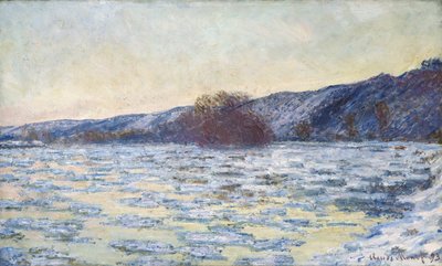 Isflager i skumringen af Claude Monet