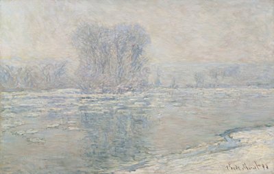 Is, hvid effekt af Claude Monet