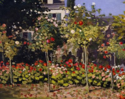 Blomstrende have af Claude Monet