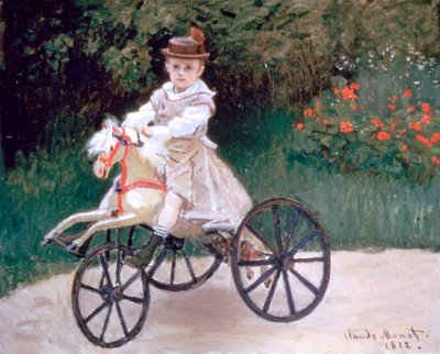 Jean Monet på en mekanisk hest, 1872 af Claude Monet