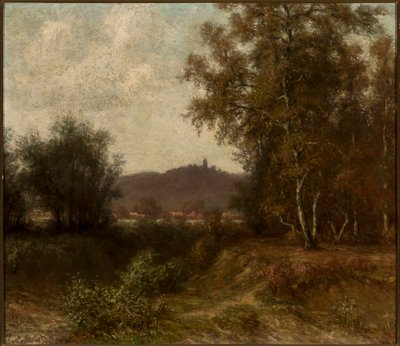 Landskab med træer af Claude Monet