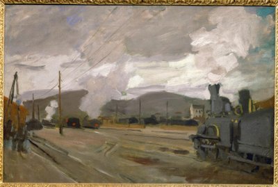 Argenteuil station af Claude Monet